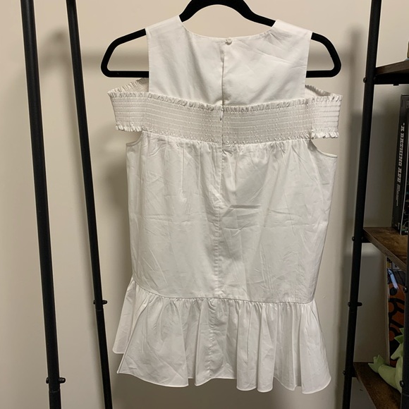 Tibi white shirt off shoulder - Picture 3 of 3